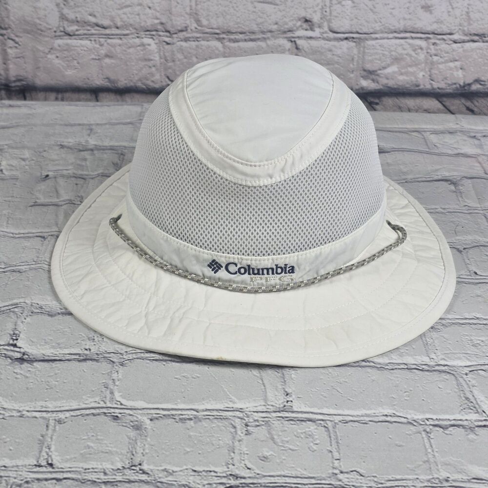 Columbia PFG White Booney Hat L/XL Ventilated Fishing Cap